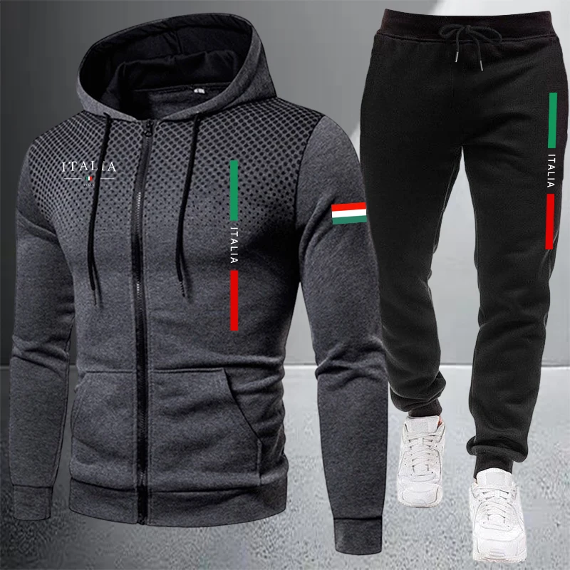 Winter Clothing Matching - Мужской спортивный костюм: повседневная толстовка на