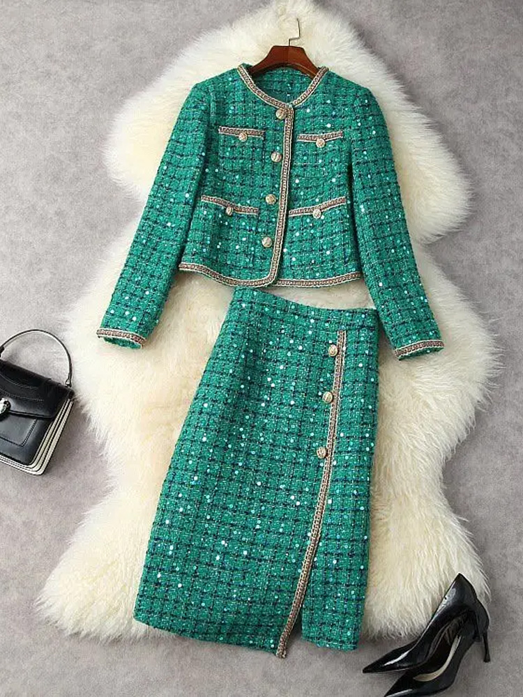 Jack Winter Clothing - Женский зимний элегантный винтажный твидовый ароматный