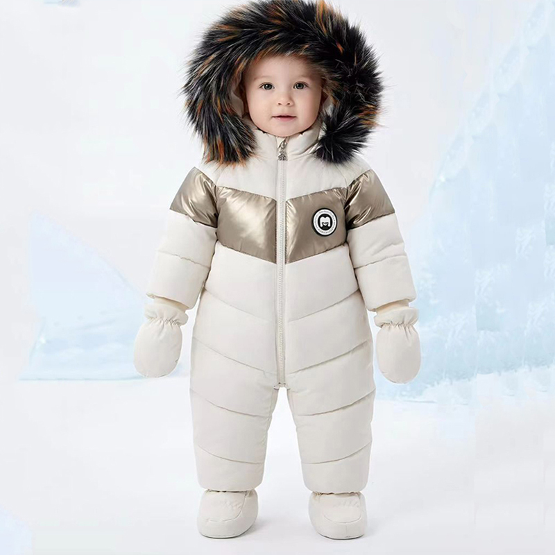Winter Clothing Boys - Зимний комбинезон для новорожденных с перчатками,