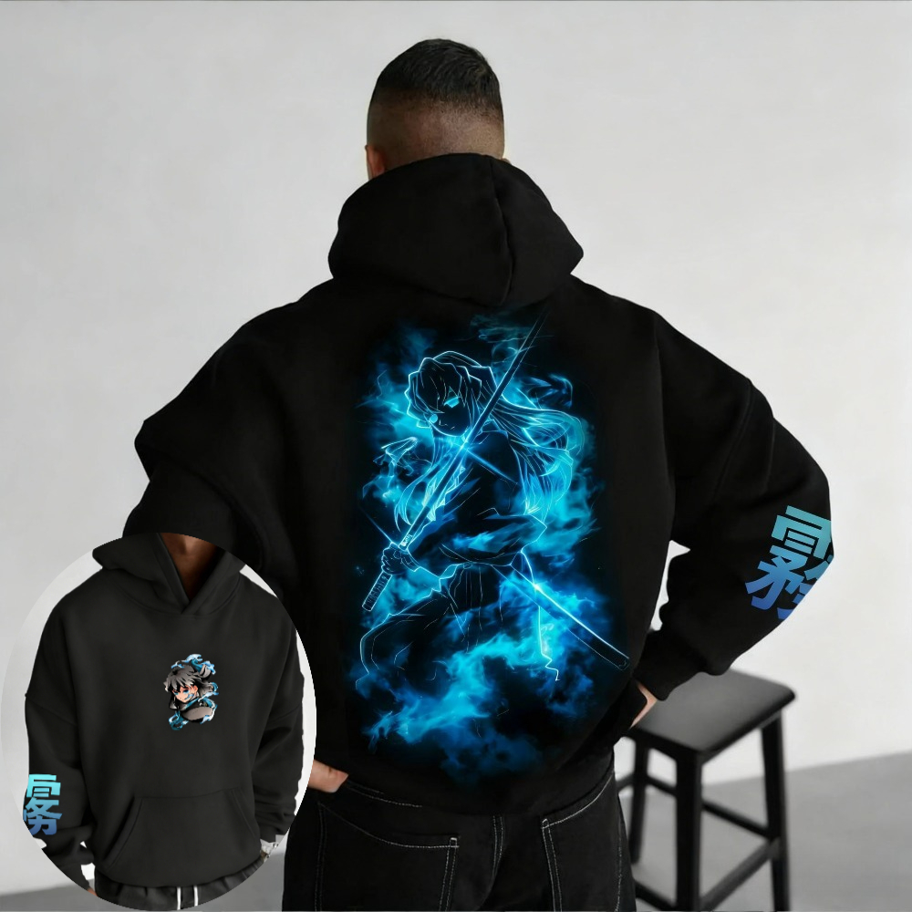 Winter Clothing Boys - Мужская толстовка с капюшоном Demon Slayer