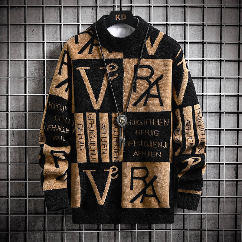 Quality Winter Clothing - Мужской вязаный свитер, пуловеры в полоску,