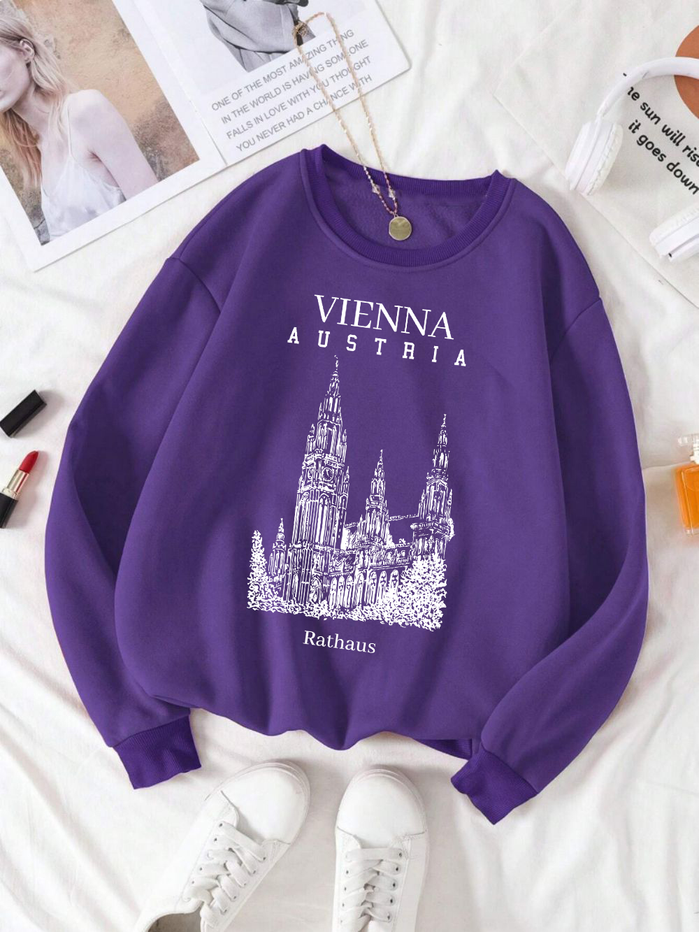 Женский свитшот с принтом Vien – обзор и цена Winter Clothing Vienna