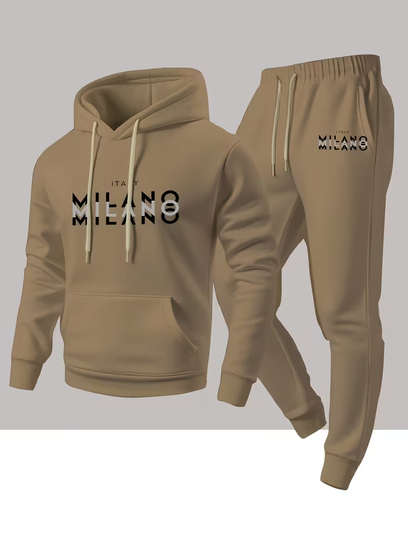Мужской модный комплект с прин – обзор и цена Winter Clothing Men